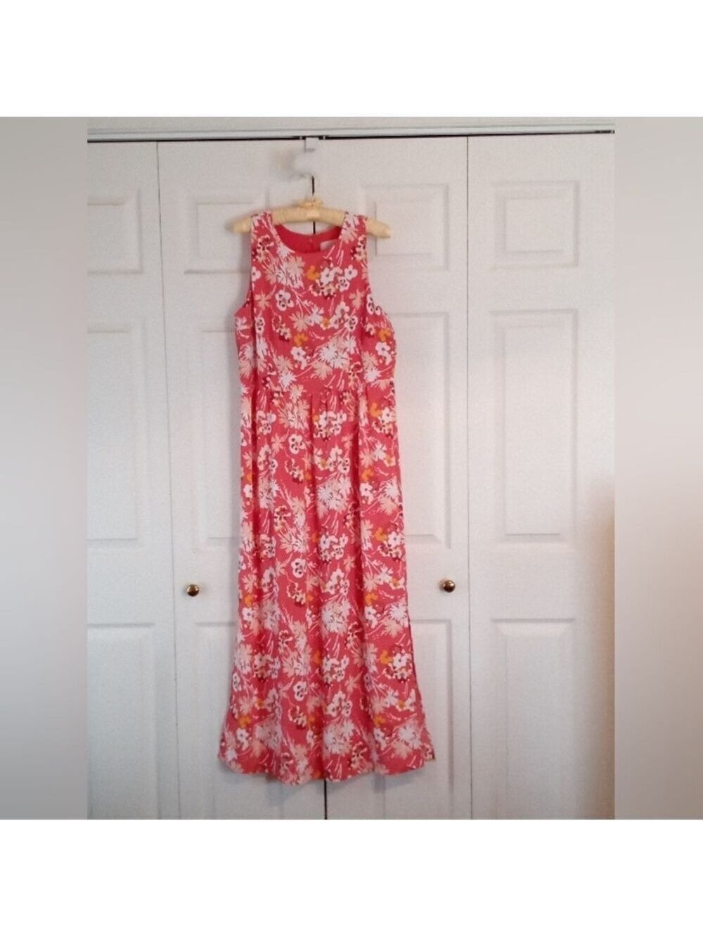LOFT Petite Maxi Dress Coral Pink Size 12P NWT